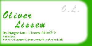 oliver lissem business card